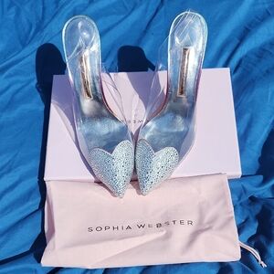 Sophia Webster Silver Heart Heels